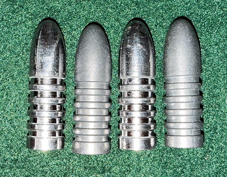Vibrated and freshly cast bullets.